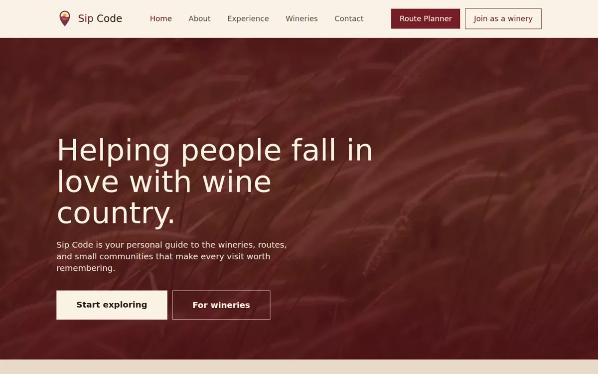Sip Code website
