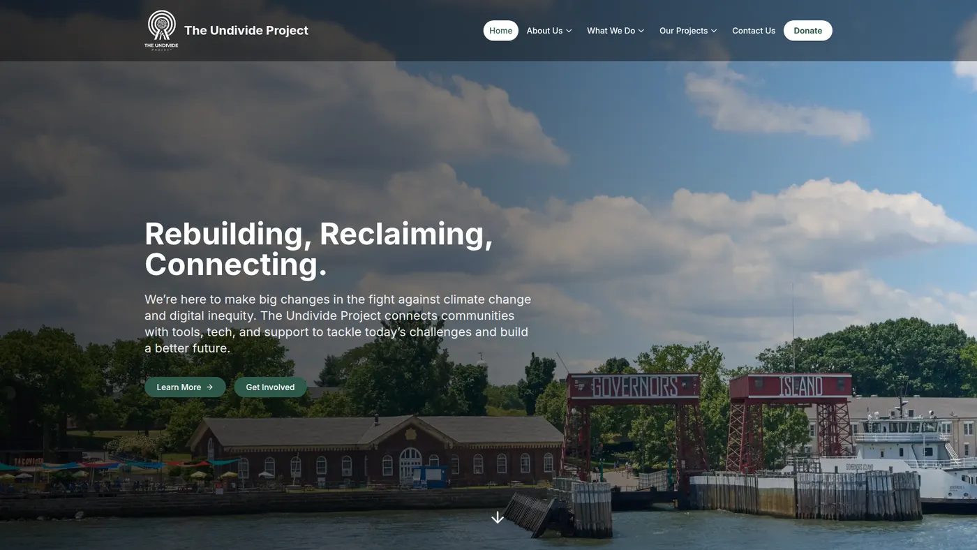 The Undivide Project website